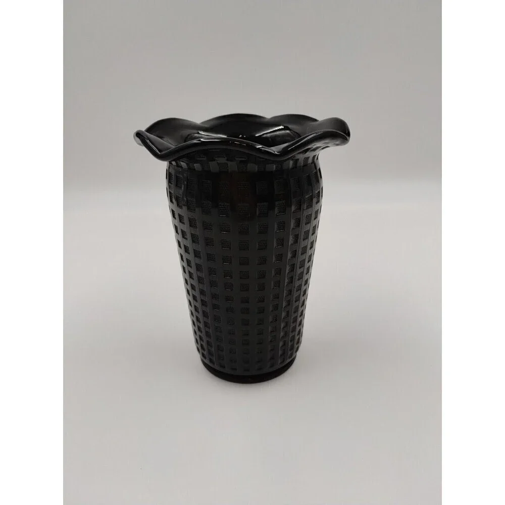 Vintage Ebony Black  Vase 5.5